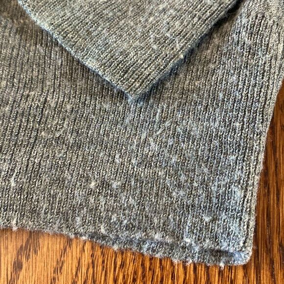J. CREW S Y2K Gray Soft Knit Wool Blend Grandpa Zip Cardigan Sweater Academia - Picture 15 of 15
